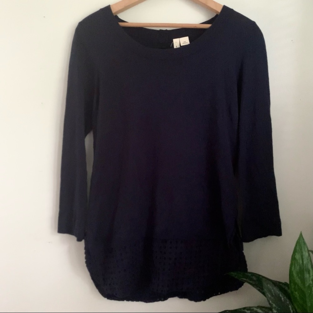 Moth Anthro Navy Blue Sweater